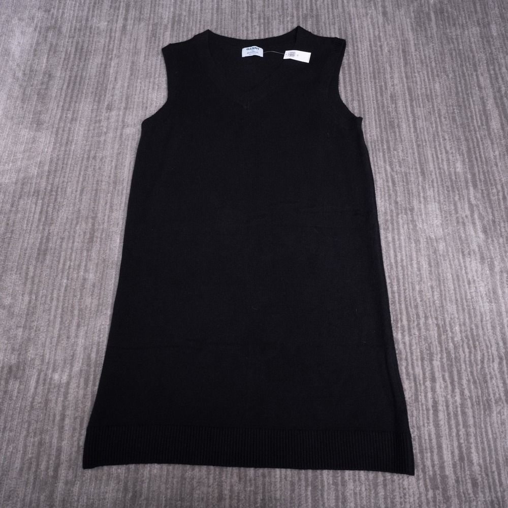 Old Navy Sosoft Sweater Dress Womens L Tall Black New V-Neck Sleeveless Midi